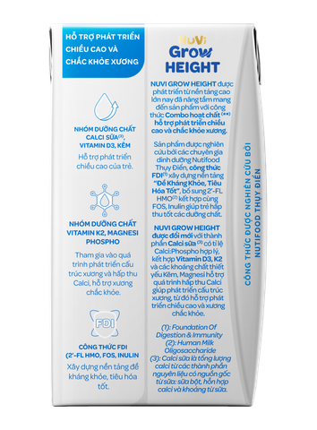 SBPS Nuvi Grow Height Ít Ngọt 110ml