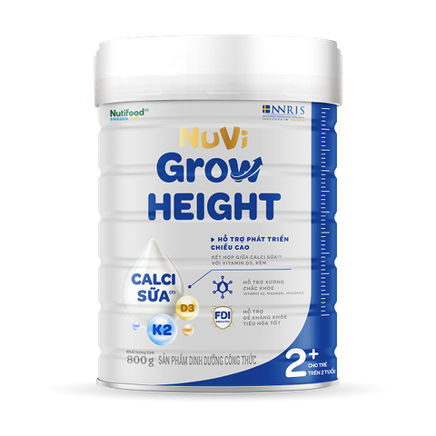 Sữa Bột Nuvi Grow Height 2+ 800g
