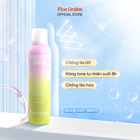 Xịt chống nắng Cao cấp Five Grains nâng tone Pro-Xylane 160ML