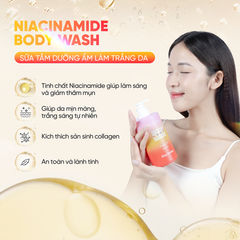 Sữa tắm Cao cấp Five Grains giúp dưỡng trắng da Niacinamide lưu hương nước hoa 500ML phiên bản nâng cấp