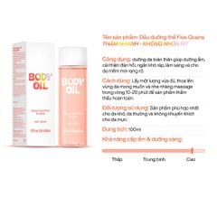 Dầu Dưỡng Thể Five Grains Body Oil Dưỡng Ẩm, Tăng cường dưỡng sáng da 100ml