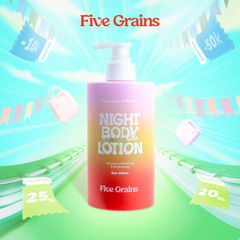 Bộ ba giúp dưỡng trắng chuyên sâu Five Grains (Sữa tắm 500ML & Kem dưỡng nâng tone 200ML & Kem dưỡng ban đêm 500ML)