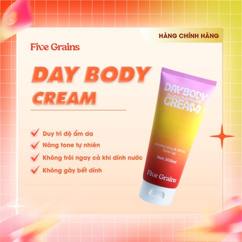 Bộ ba giúp dưỡng trắng chuyên sâu Five Grains (Sữa tắm 500ML & Kem dưỡng nâng tone 200ML & Kem dưỡng ban đêm 500ML)