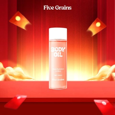 Dầu Dưỡng Thể Five Grains Body Oil Dưỡng Ẩm, Tăng cường dưỡng sáng da 100ml