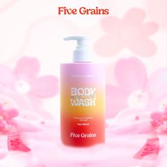 Combo Five Grains Sữa tắm 500ml và Tẩy tế bào chết body Niacinamide 200g hỗ trợ dưỡng sáng da