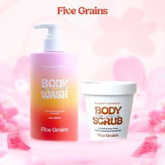 Tẩy tế bào chết body Niacinamide Cao cấp Five Grains chiết xuất quả Óc chó 200g