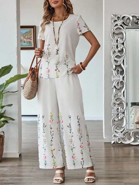 Set đồ 2 món hoạ tiết nhẹ nhàng, phong cách casual mặc thường ngày YN006