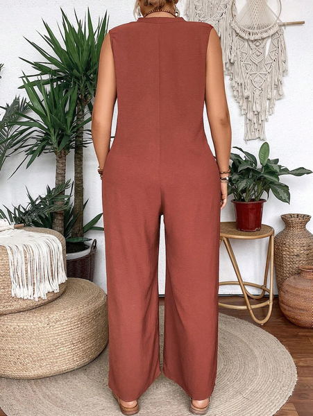 Đồ Bay Nữ Big Size Sát Nách Phong Cách Bohemian - Jumpsuit Hè Có Túi Dáng Rộng Thoải Mái YN007