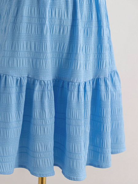 Đầm ngắn hở lưng đơn giản màu trơn dành cho nữ, trang phục thường ngày, váy pastel dành cho nữ YN028