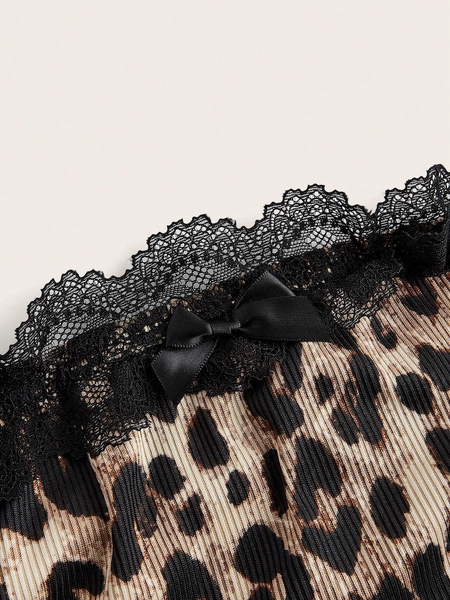 Áo Quây Nữ Họa Tiết Da Báo Phối Viền Ren - Áo Ống Croptop Sexy YN021