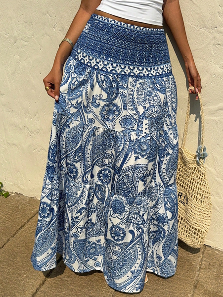 Chân Váy Nữ Họa Tiết Phong Cách Bohemian YN012