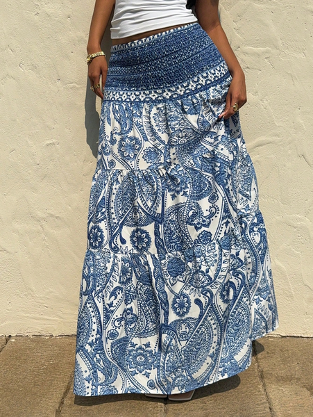 Chân Váy Nữ Họa Tiết Phong Cách Bohemian YN012