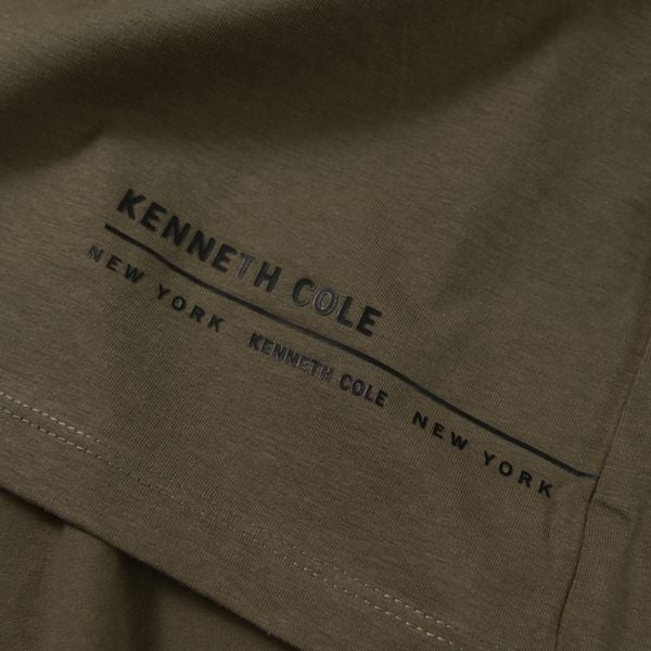 Áo Thun Nam KC Tay Lỡ Form Rộng Unisex Phối Màu Đen Rêu - Streetwear Cá Tính