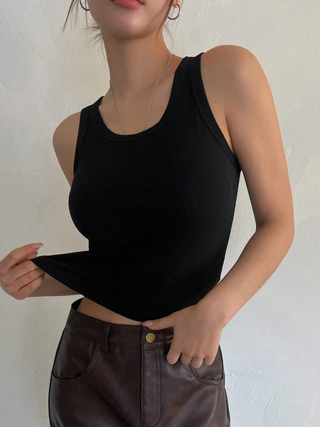 Áo Ba Lỗ Nữ Cổ Tròn Dáng Ôm Màu Trơn Chuẩn Hè YN055