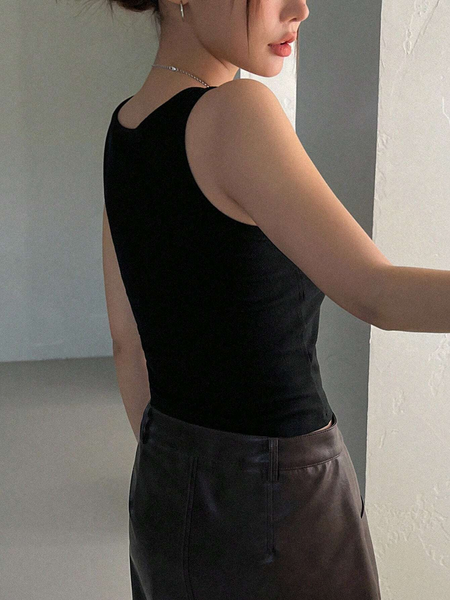 Áo Ba Lỗ Nữ Cổ Tròn Dáng Ôm Màu Trơn Chuẩn Hè YN055