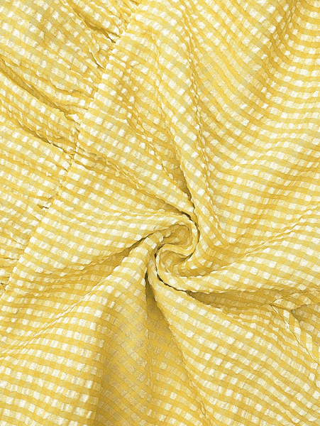 Đầm Nữ Vàng Bơ Dáng Lỡ Tay Ngắn Màu Trơn YN051