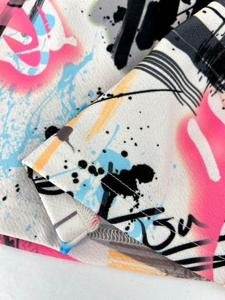 Áo Khoác Blazer Cổ Ve Họa Tiết Graffiti Phủ Khắp, Cá Tính Nổi Bật Cho Thu Đông YN038