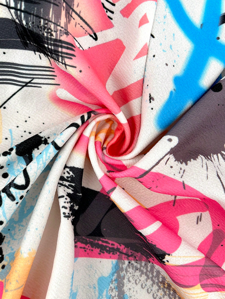 Áo Khoác Blazer Cổ Ve Họa Tiết Graffiti Phủ Khắp, Cá Tính Nổi Bật Cho Thu Đông YN038