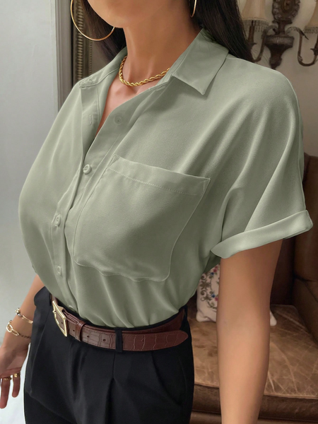 Áo Blouse Nữ Phong Cách Tối Giản Old Money, Thanh Lịch & Thời Thượng YN037