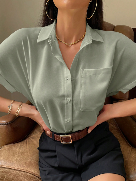Áo Blouse Nữ Phong Cách Tối Giản Old Money, Thanh Lịch & Thời Thượng YN037