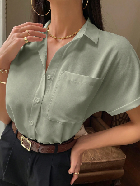 Áo Blouse Nữ Phong Cách Tối Giản Old Money, Thanh Lịch & Thời Thượng YN037
