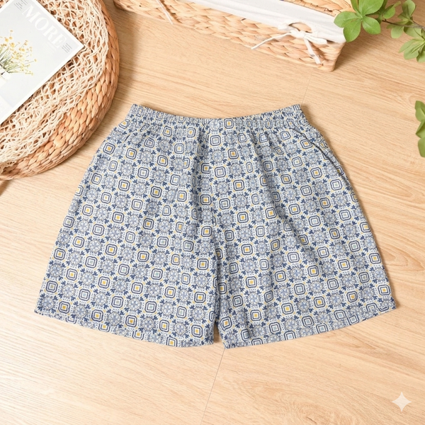 Quần đùi nam vải LỤA NHẬT mặc mát cực khi ngủ, nhiều màu, hạn chế nhăn, đủ size từ 45kg - 90kg