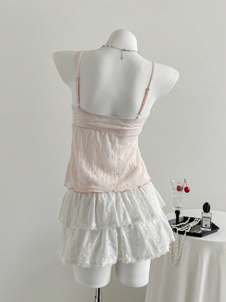 Áo Hai Dây Nữ Thêu Thanh Lịch Lãng Mạn YN064