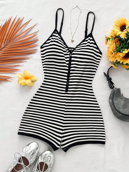 Jumpsuit Nữ Kẻ Sọc. Phong Cách Bohemian (Boho) YN065