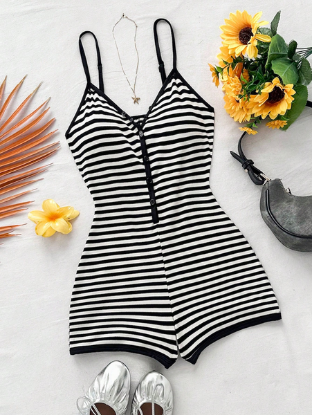 Jumpsuit Nữ Kẻ Sọc. Phong Cách Bohemian (Boho) YN065