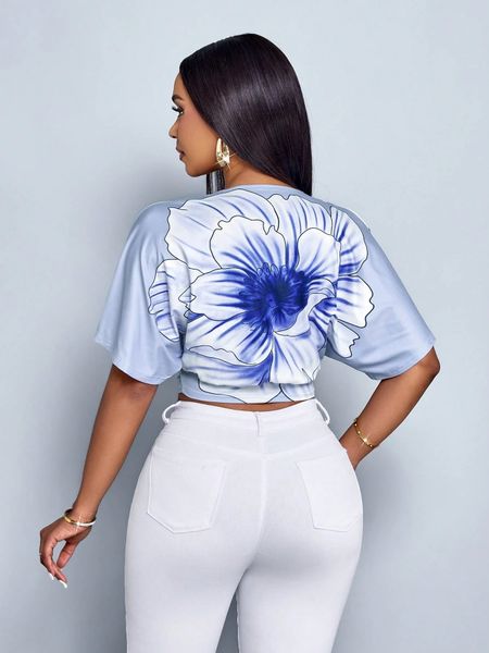 Áo Thun Nữ Tay Ngắn Dáng Ôm Cắt Khoét Phối Khoen Kim Loại Sành Điệu YN070