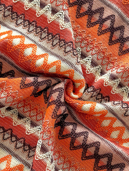 Đầm Nữ Kẻ Sọc Cam Xếp Ly, Thiết Kế Buộc Nơ Phía Trước YN073