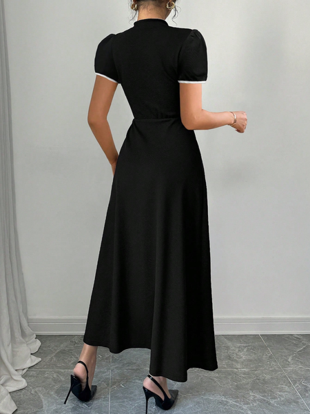 Đầm Nữ Cổ Tàu Đen Phong Cách YN076