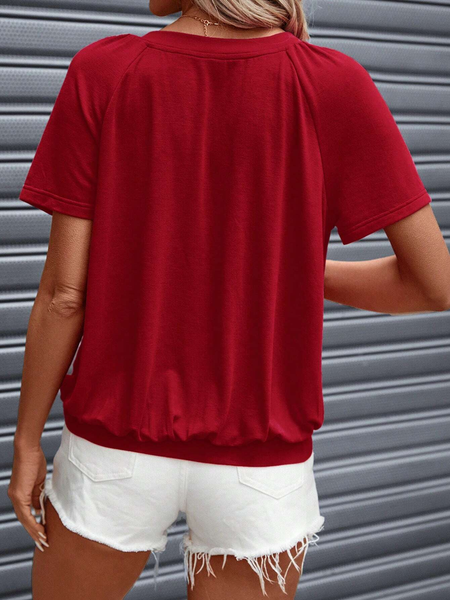 Áo Thun Trơn Cổ V Tay Raglan YN083