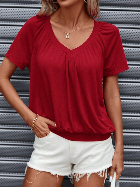 Áo Thun Trơn Cổ V Tay Raglan YN083