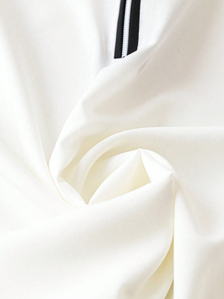 Áo Blouse Nữ Big Size Không Cổ Phối Color Block YN092