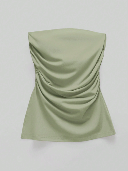 Áo Thun Dệt Kim Cúp Ngực Big Size Xếp Ly Xẻ Tà YN099