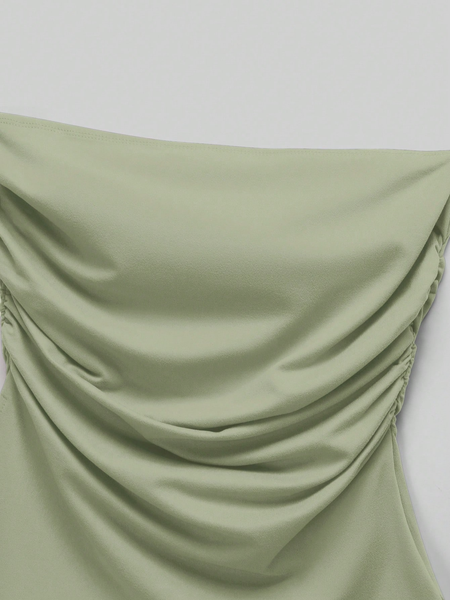 Áo Thun Dệt Kim Cúp Ngực Big Size Xếp Ly Xẻ Tà YN099