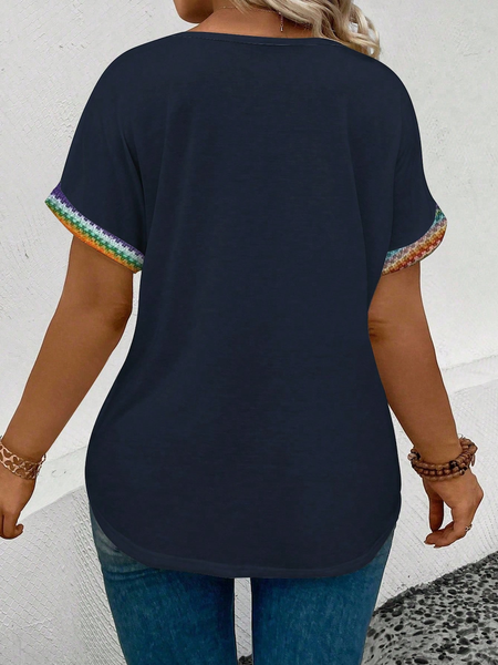 Áo Thun Nữ Cổ V Tay Ngắn, Họa Tiết Graphic Đa Sắc YN101