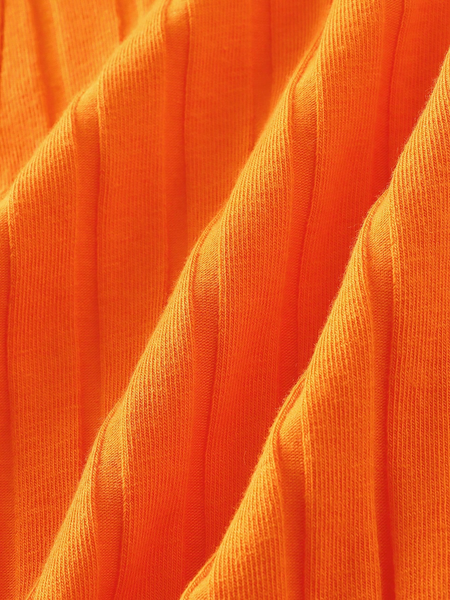 Jumpsuit Nữ Gân Tăm Co Giãn Ôm Dáng Cổ Lọ Màu Cam YN108