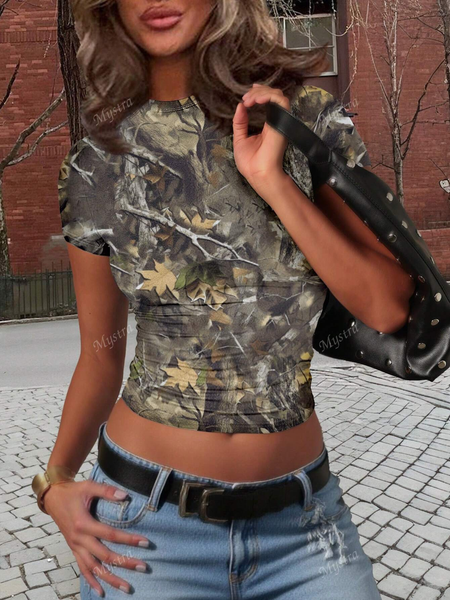 Áo Phông Nữ Màu Trơn Cổ Tròn Tay Ngắn YN110