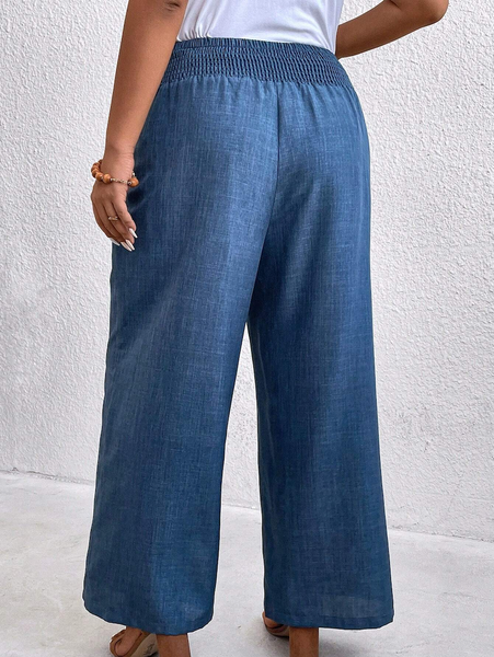 Quần Nữ Big Size Lưng Dây Rút Màu Trơn Dáng Suông YN114