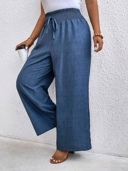 Quần Nữ Big Size Lưng Dây Rút Màu Trơn Dáng Suông YN114