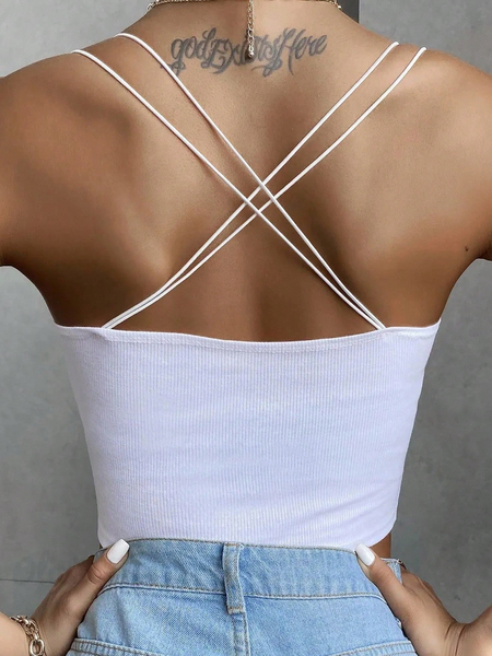 Áo Hai Dây Nữ Ôm Dáng Tôn Dáng, Lưng Đan Chéo Gợi Cảm YN118