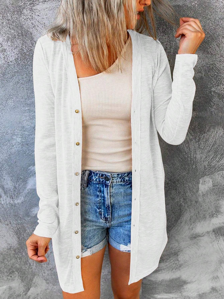 Áo Khoác Nữ Tay Dài Màu Trơn Dáng Basic YN129