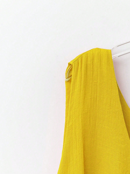 Áo Hai Dây Nữ Size Lớn Retro Bèo Nhún Xếp Tầng YN149