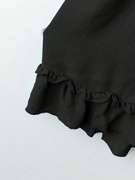 Đầm Midi Mùa Hè Dây Mảnh Bèo Nhún, Màu Trơn Thanh Lịch YN167