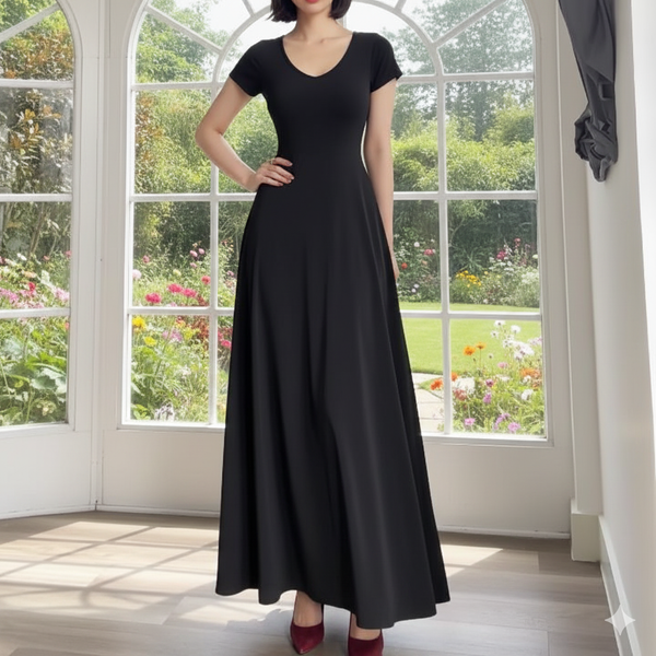 Đầm body nữ cổ tim tay ngắn, form ôm eo xòe nhẹ – sang chảnh dự tiệc | YN202