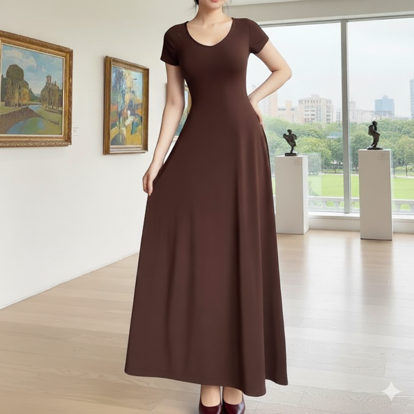 Đầm body nữ cổ tim tay ngắn, form ôm eo xòe nhẹ – sang chảnh dự tiệc | YN202