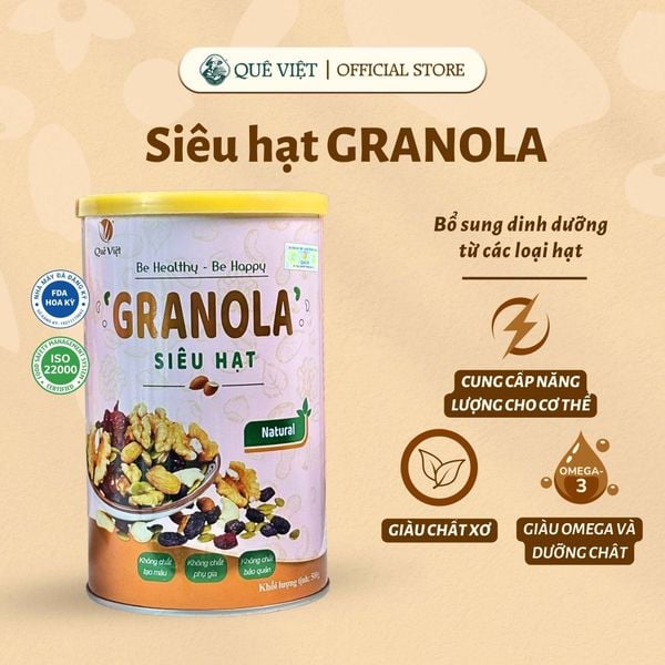 Granola siêu hạt ngũ cốc ăn kiêng Quê Việt