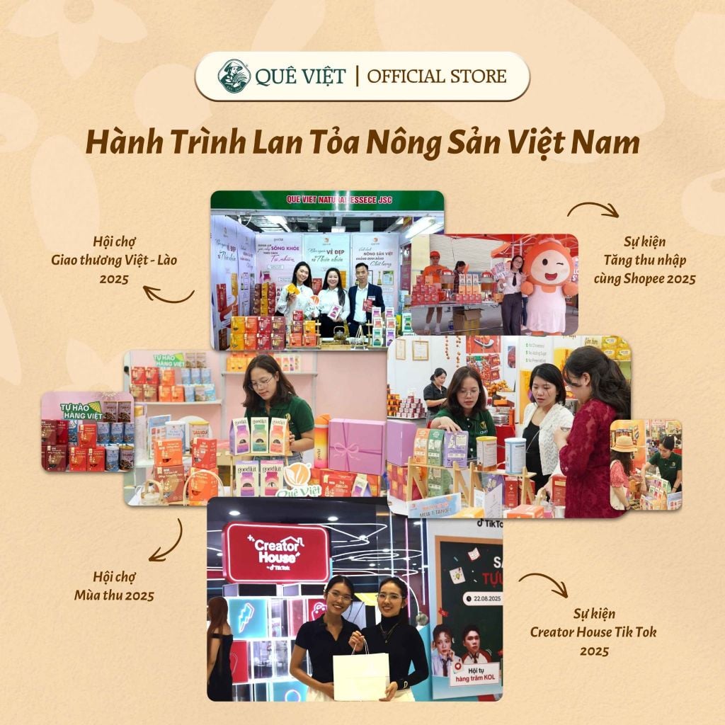 Trà gạo lứt Đông trùng hạ thảo Quê Việt